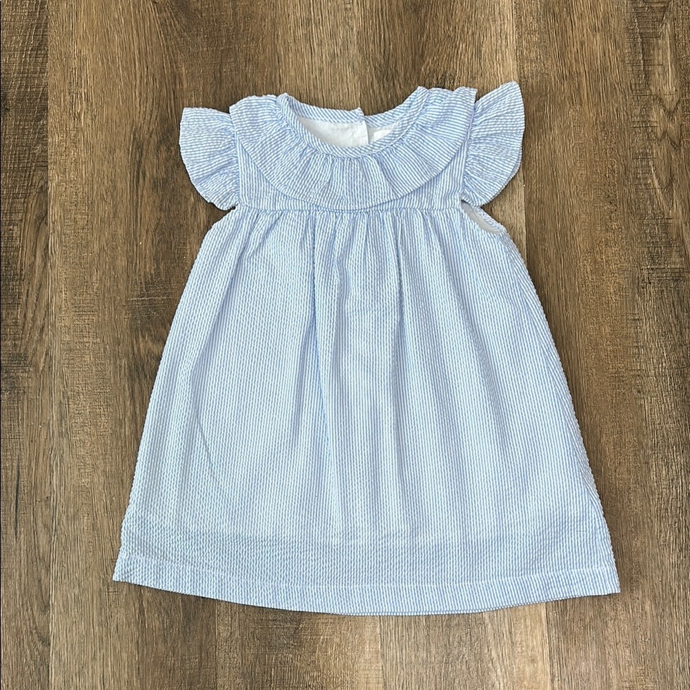 Cecil and Lou,Blue Striped Kids Dress